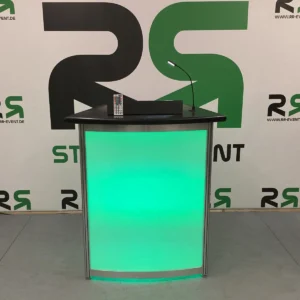 Rednerpult in Brake ausleihen: Das moderne Rednerpult mit LED-Front und Mikrofon sorgt für einen professionellen Auftritt bei Ihrer Veranstaltung.